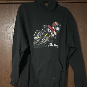 Indian Motorcycle Black Graphic Pullover Hoodie